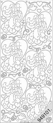 7019 - Transparent Glitter - Doodles