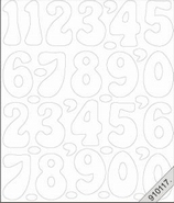 3123 - Transparent - Characters / Numbers 